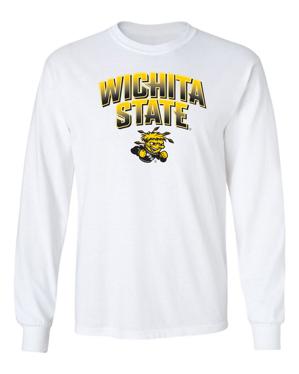 Wichita State Shockers Long Sleeve Tee Shirt - Wichita State Full Color Fade