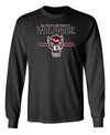 North Carolina State Wolfpack Long Sleeve Tee Shirt - 3-Stripe Primary Logo