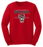 North Carolina State Wolfpack Long Sleeve Tee Shirt - 3-Stripe Primary Logo