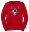 North Carolina State Wolfpack Long Sleeve Tee Shirt - 3-Stripe Primary Logo