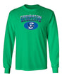Creighton Bluejays Long Sleeve Tee Shirt - Full Color Fade Primary Logo Oval