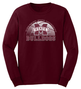 Mississippi State Bulldogs Long Sleeve Tee Shirt - MSU Bulldogs Basketball