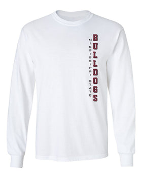 Mississippi State Bulldogs Long Sleeve Tee Shirt - Vertical MSU Bulldogs