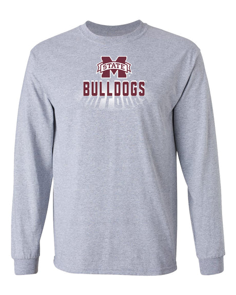 Mississippi State Bulldogs Long Sleeve Tee Shirt - Bulldogs Spotlight and Shadow