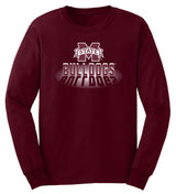 Mississippi State Bulldogs Long Sleeve Tee Shirt - Bulldogs Spotlight and Shadow