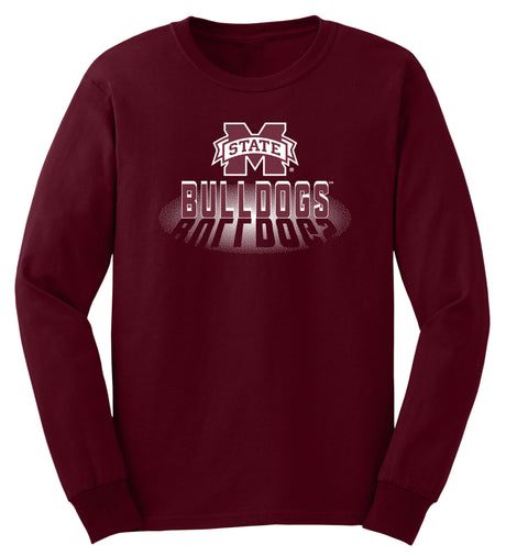 Mississippi State Bulldogs Long Sleeve Tee Shirt - Bulldogs Spotlight and Shadow