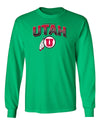 Utah Utes Long Sleeve Tee Shirt - Full Color Fade Utah Utes Logo