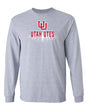 Utah Utes Long Sleeve Tee Shirt - Spotlight Shadow Utah Utes