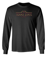 Texas State Bobcats Long Sleeve Tee Shirt - Striped Texas State Football Laces
