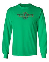 Texas State Bobcats Long Sleeve Tee Shirt - Striped Texas State Football Laces