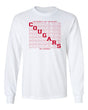 Houston Cougars Long Sleeve Tee Shirt - Diagonal Cougars Echo