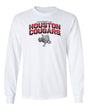 Houston Cougars Long Sleeve Tee Shirt - Full Color Fade with Cougar