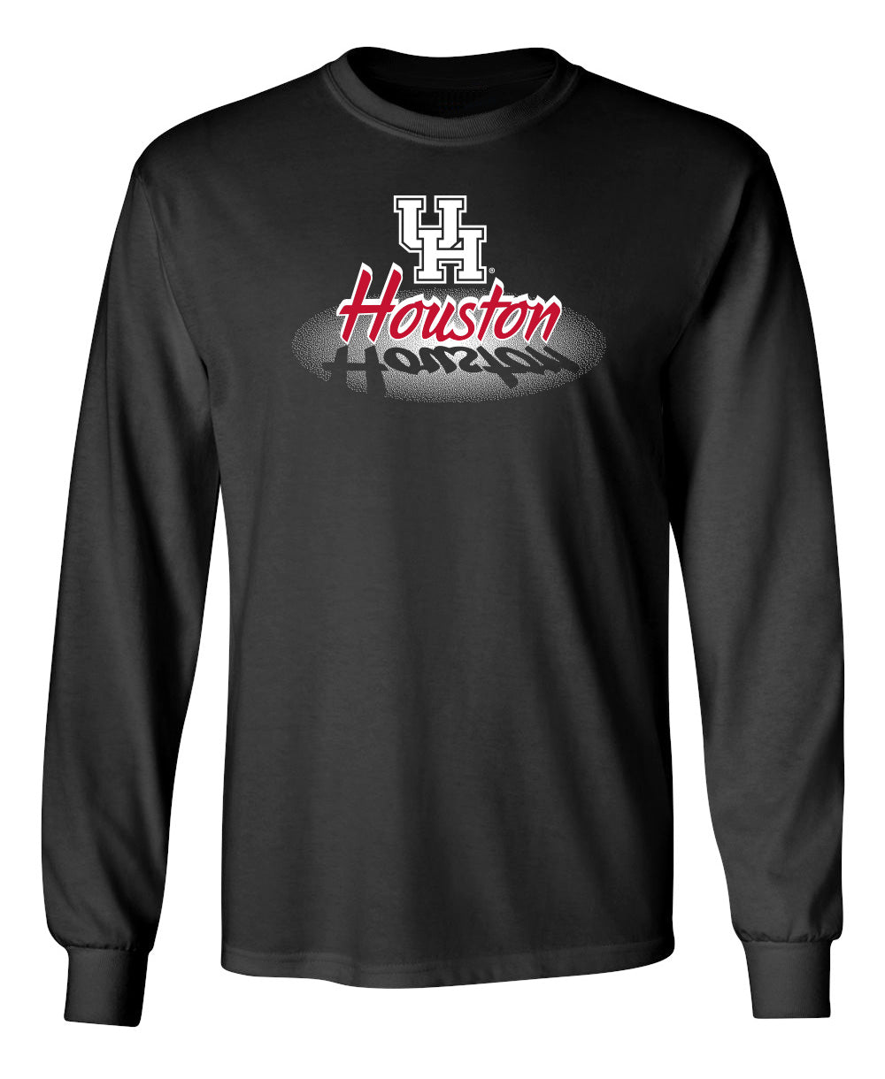 Houston Cougars Long Sleeve Tee Shirt - Spotlight and Shadow Houston