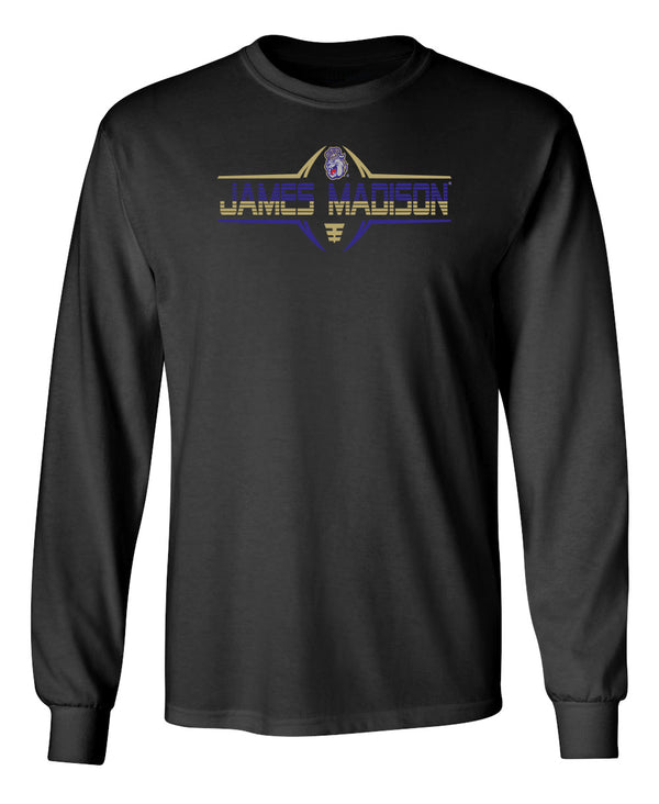 James Madison Dukes Long Sleeve Tee Shirt - Striped James Madison Football Laces