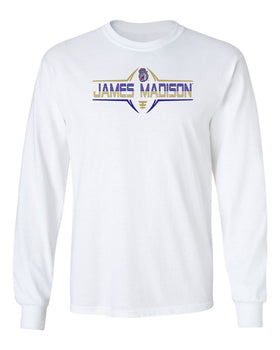 James Madison Dukes Long Sleeve Tee Shirt - Striped James Madison Football Laces