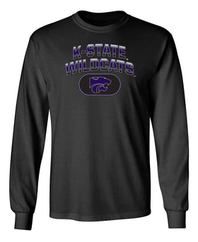 K-State Wildcats Long Sleeve Tee Shirt - Full Color K-State Wildcats Fade