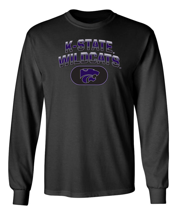 K-State Wildcats Long Sleeve Tee Shirt - Full Color K-State Wildcats Fade