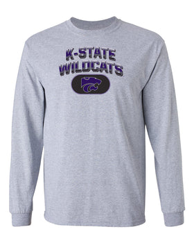 K-State Wildcats Long Sleeve Tee Shirt - Full Color K-State Wildcats Fade