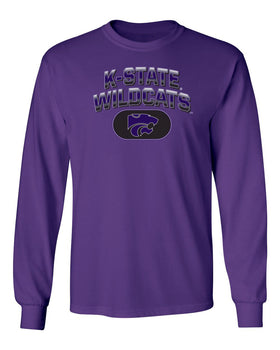 K-State Wildcats Long Sleeve Tee Shirt - Full Color K-State Wildcats Fade