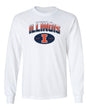 Illinois Fighting Illini Long Sleeve Tee Shirt - Full Color Fade Illinois Arch