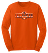 Illinois Fighting Illini Long Sleeve Tee Shirt - Striped Illinois Football Laces