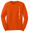 Illinois Fighting Illini Long Sleeve Tee Shirt - Vertical Illinois Fighting Illini