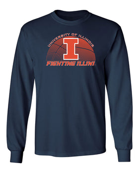 Illinois Fighting Illini Long Sleeve Tee Shirt - University of Illinois Basketball