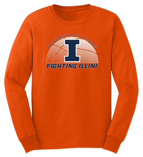 Illinois Fighting Illini Long Sleeve Tee Shirt - University of Illinois Basketball