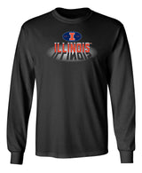 Illinois Fighting Illini Long Sleeve Tee Shirt - Spotlight and Shadow Illinois