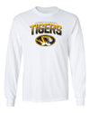 Missouri Tigers Long Sleeve Tee Shirt - Full Color Fade Tigers Logo