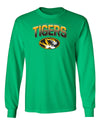 Missouri Tigers Long Sleeve Tee Shirt - Full Color Fade Tigers Logo