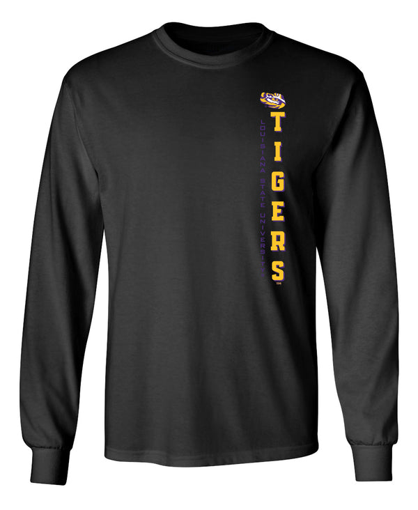 LSU Tigers Long Sleeve Tee Shirt - Vertical Louisiana State University Tigers