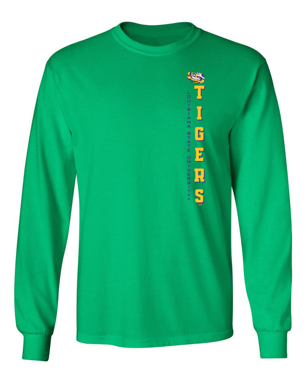 LSU Tigers Long Sleeve Tee Shirt - Vertical Louisiana State University Tigers