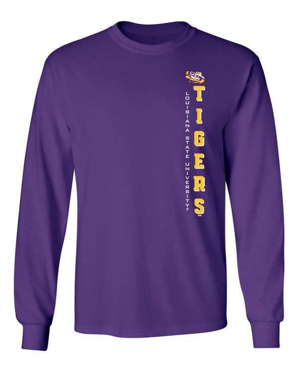 LSU Tigers Long Sleeve Tee Shirt - Vertical Louisiana State University Tigers