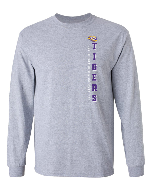 LSU Tigers Long Sleeve Tee Shirt - Vertical Louisiana State University Tigers