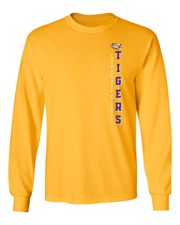 LSU Tigers Long Sleeve Tee Shirt - Vertical Louisiana State University Tigers