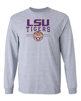 LSU Tigers Long Sleeve Tee Shirt - LSU Tigers 3-Stripe