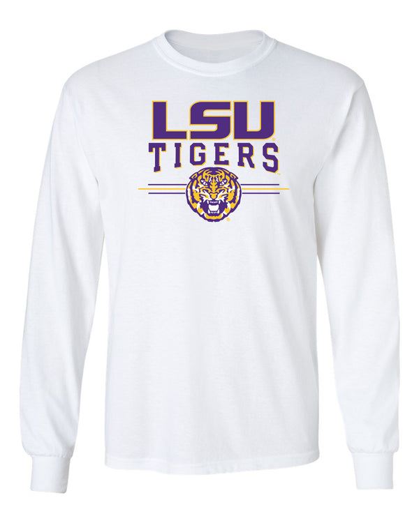 LSU Tigers Long Sleeve Tee Shirt - LSU Tigers 3-Stripe