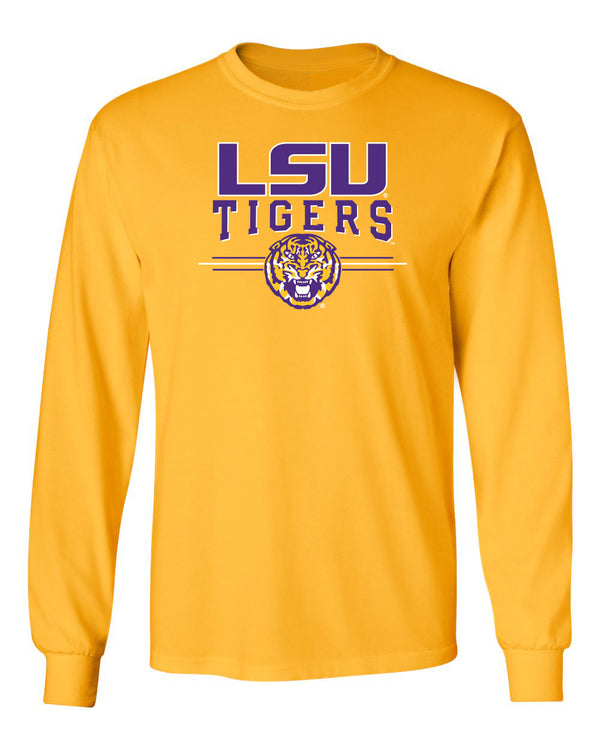 LSU Tigers Long Sleeve Tee Shirt - LSU Tigers 3-Stripe