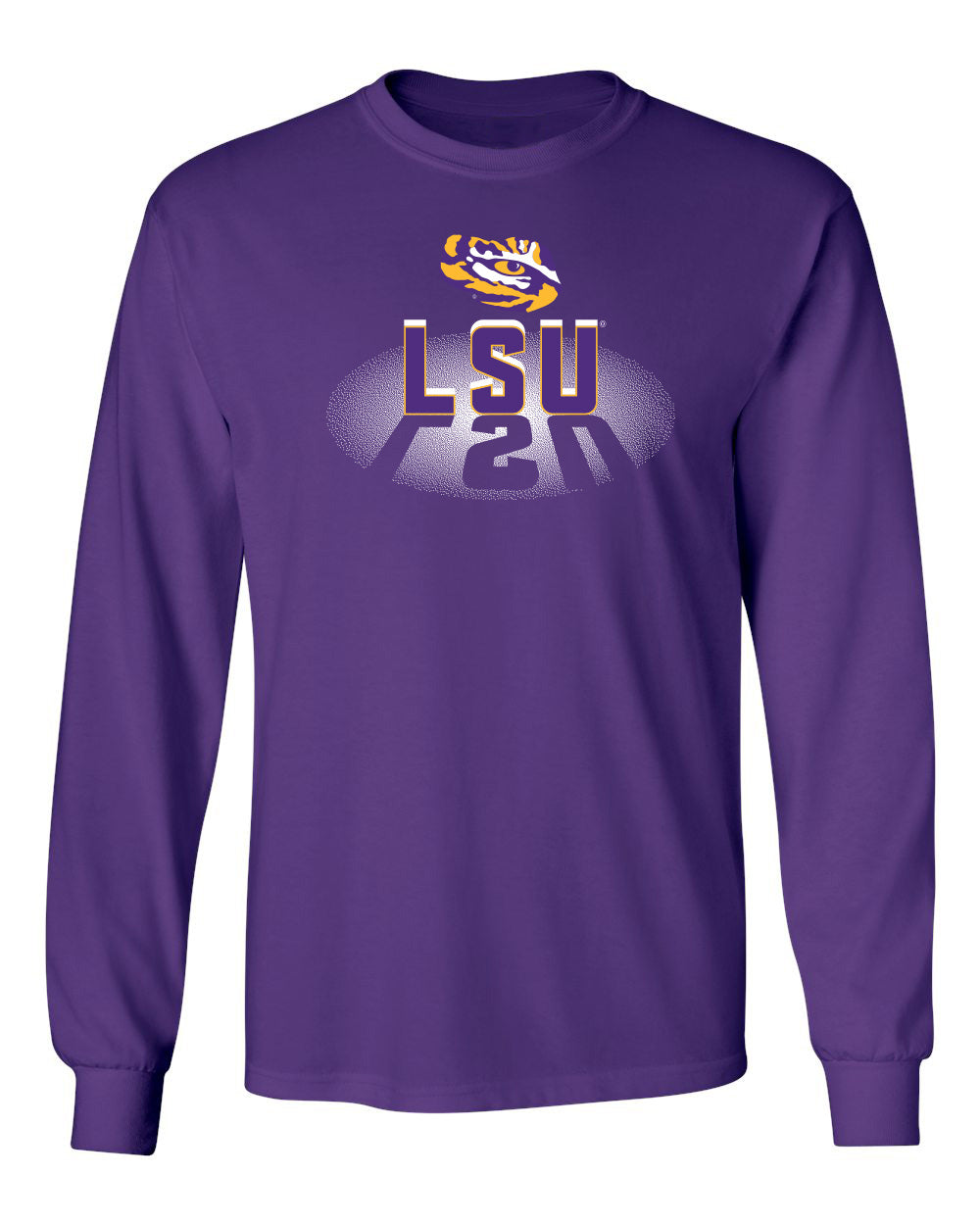 LSU Tigers Long Sleeve Tee Shirt - Spotlight and Shadow LSU