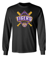 LSU Tigers Long Sleeve Tee Shirt - LSU Baseball Diamond