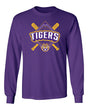 LSU Tigers Long Sleeve Tee Shirt - LSU Baseball Diamond