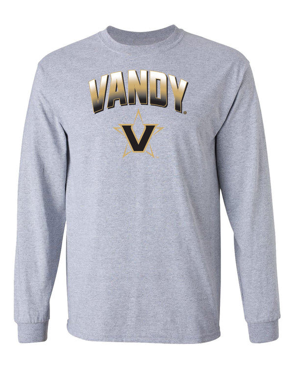 Vanderbilt Commodores Long Sleeve Shirt - Vandy Full Color Arch with Primary