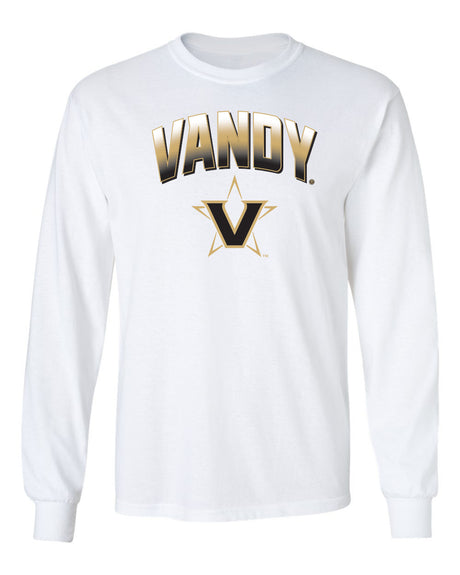 Vanderbilt Commodores Long Sleeve Shirt - Vandy Full Color Arch with Primary