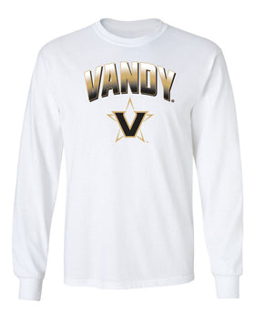 Vanderbilt Commodores Long Sleeve Shirt - Vandy Full Color Arch with Primary