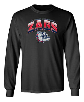 Gonzaga Bulldogs Long Sleeve Tee Shirt - Zags Full Color Fade