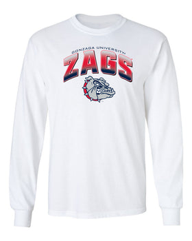 Gonzaga Bulldogs Long Sleeve Tee Shirt - Zags Full Color Fade