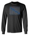 Gonzaga Bulldogs Long Sleeve Tee Shirt - Diagonal Echo Gonzaga