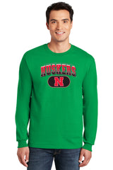 Nebraska Huskers Long Sleeve Tee Shirt - Full Color Huskers Fade with Block N