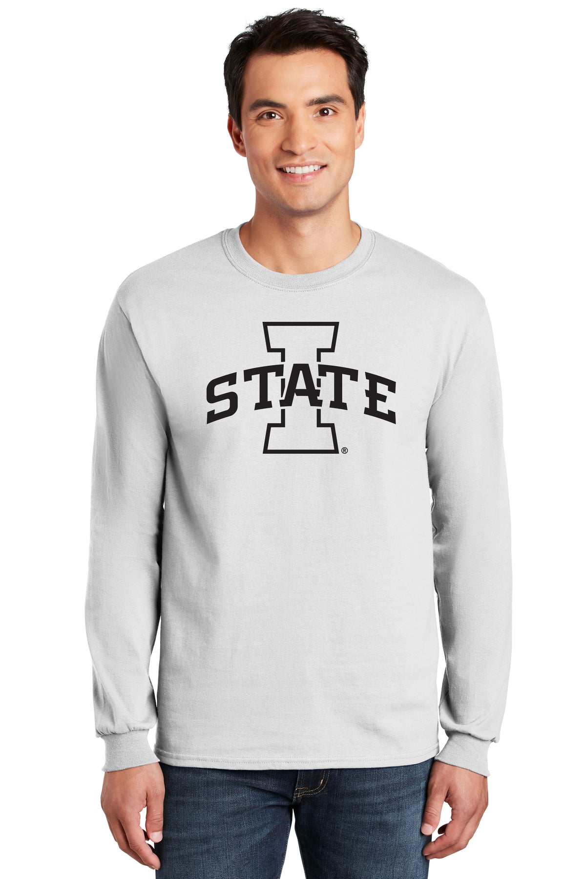 Iowa State Cyclones Long Sleeve Tee Shirt - Primary Logo Black Ink